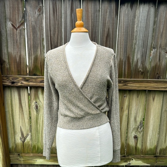 Free People ‘Going for Gold’ Wrap Sweater, size medium - Picture 5 of 10